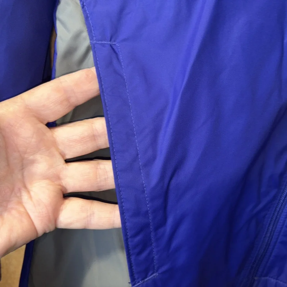 Columbia Kids Windbreaker L Purple Full Zip‎ Gray Pockets
